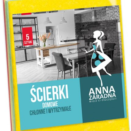 Ścierki domowe ANNA ZARADNA, 5 szt., mix