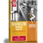 Ściereczki nawilżane ANNA ZARADNA, do mebli, o zapachu pomarańczy, 30szt, białe chusteczki