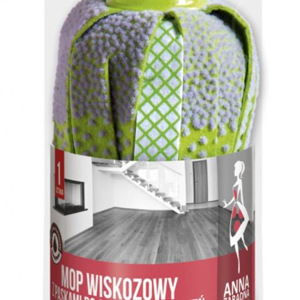 Mop ANNA ZARADNA, wiskozowy, z paskami do silnych zabrudzeń, 1 szt., niebieski/ turkus