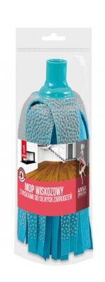 Mop ANNA ZARADNA, wiskozowy, z paskami do silnych zabrudzeń, 1 szt., niebieski/ turkus - obrazek 2