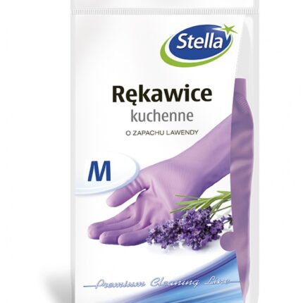 Rękawice kuchenne STELLA, zapach lawendy, rozmiar M, lawendowy