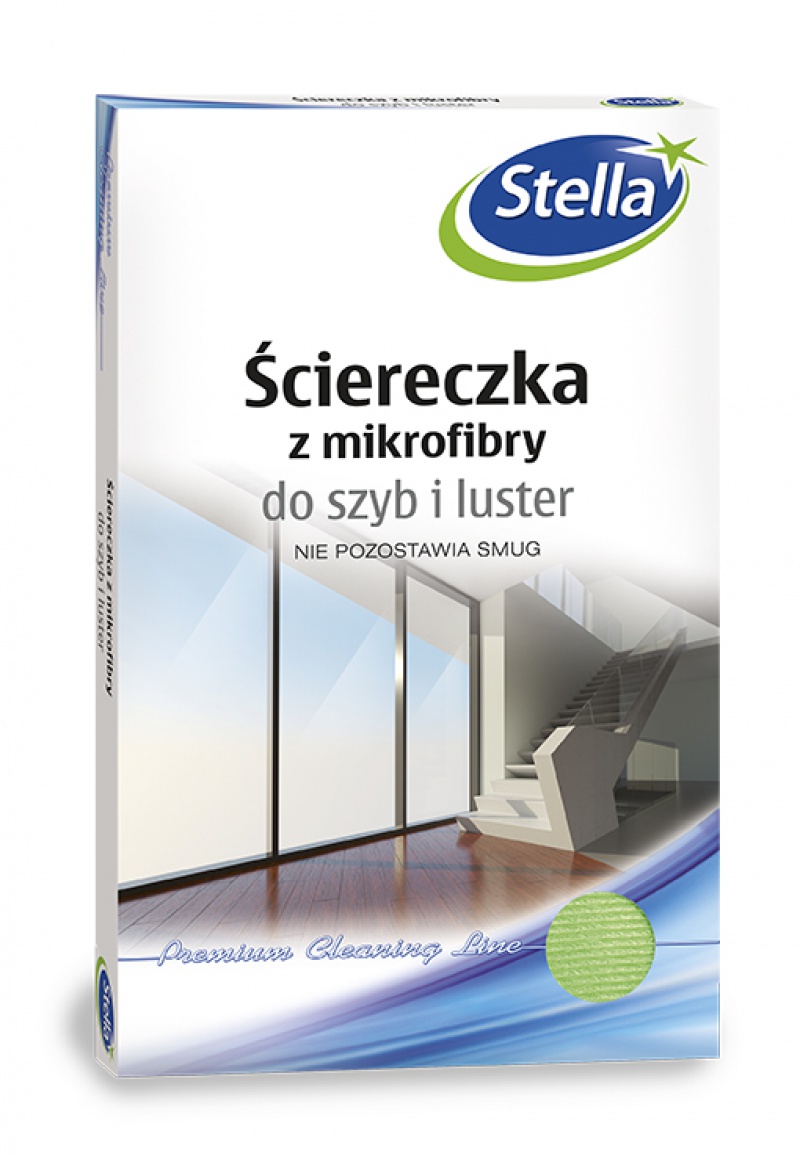 237573-220032-sciereczka_z_mikrofibry_stella_do_szyb_i_lus-800w Ściereczka z mikrofibry STELLA, do szyb i luster, 1 szt., zielony - obrazek 1
