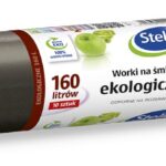 Worki na śmieci STELLA, ekologiczne, 160 l, 10 szt., czarny