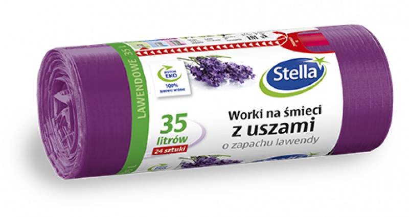 237587-220046-worki_na_smieci_stella_z_uszami_zapach_lawen-800w Worki na śmieci z uszami STELLA, zapach lawendy, 35 l, 24 szt., lawendowy - obrazek 1