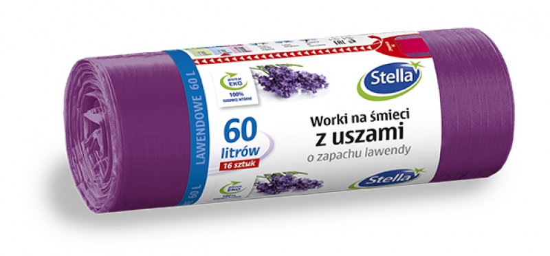 237588-220047-worki_na_smieci_stella_z_uszami_zapach_lawen-800w Worki na śmieci z uszami STELLA, zapach lawendy, 60 l, 16 szt., lawendowy - obrazek 1