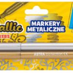 Markery metaliczne okrągłe złoty i srebrny ASTRA - 2szt. blister