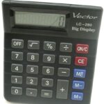 Kalkulator biurowy VECTOR KAV LC-280, 8-cyfrowy, 103x121mm, czarny