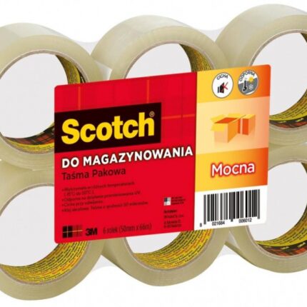 Taśma pakowa do magazynowania SCOTCH® (309 TSP), mocna, 50mm, 66m, transparentna (opakowanie 6 szt.)