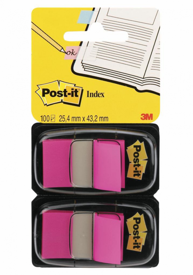 246363-75723-zakladki_indeksujace_post_it_680_bp2eu_pp_25_-800w Zakładki indeksujące POST-IT® (680-BP2EU), PP, 25,4x43,2mm, 2x50 kart., jaskraworóżowe - obrazek 1