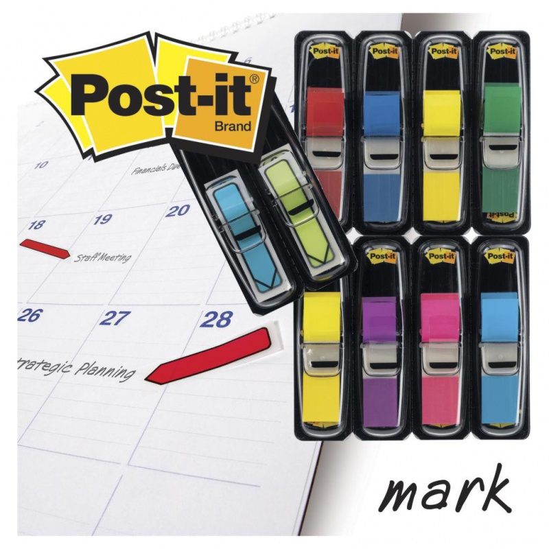 246490-21472-zestaw_promocyjny_zakladek_post_it_683_vad1_p-800w Zestaw promocyjny zakładek POST-IT® (683-VAD1), PP, 11,9x43,2mm, 8x20/ strzałka 2x20 kart., mix kolorów, 2 opak - obrazek 1