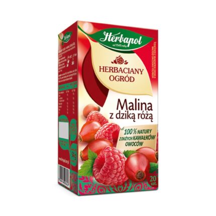 Herbata HERBAPOL Herbaciany Ogród, 20 torebek, malina z dziką różą