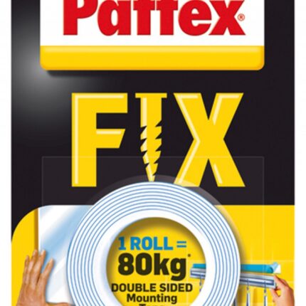 Taśma dwustronna PATTEX FIX, 1,5m x 19mm, 80kg