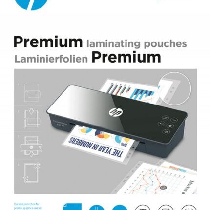Folie laminacyjne HP PREMIUM A4, dziurkowanie, 125 mic, 25 szt., przezroczyste/połysk
