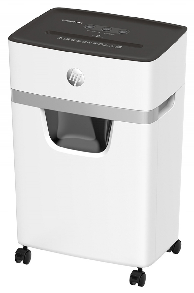 252412-228677-niszczarka_hp_oneshred_10mc_mikroscinki_p_5_-800w Niszczarka HP ONESHRED 10MC, mikrościnki, P-5, 10 kart., 20l, jasnoszara - obrazek 1