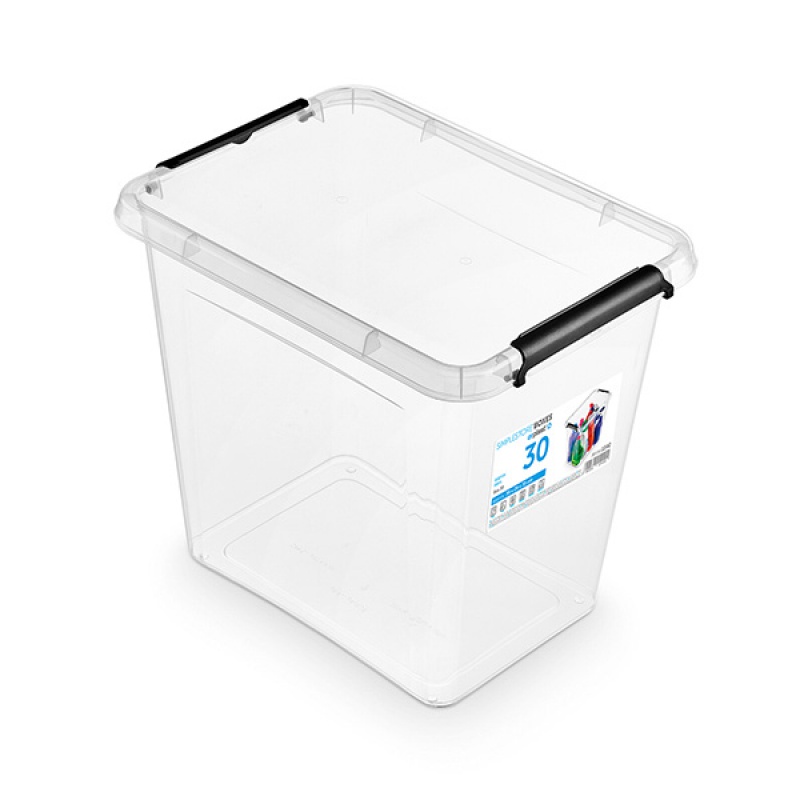 253315-230065-pojemnik_do_przechowywania_orplast_simplesto-800w Pojemnik do przechowywania MOXOM, SimpleStore Box, 30l , z klipsem, transparentny - obrazek 1