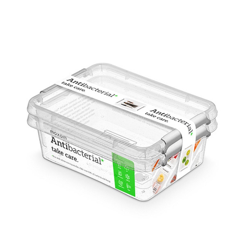 253864-218606-zestaw_pojemnikow_antybakteryjnych_orplast_a-800w-1 Zestaw pojemników antybakteryjnych MOXOM Antibacterial, 2x1,15l, transparentny - obrazek 1