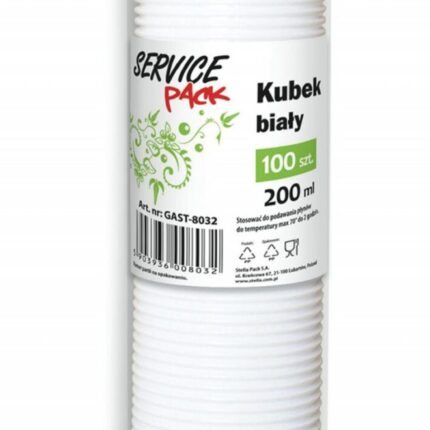Kubki BIO STELLA, 200 ml, 100 szt., transparentne