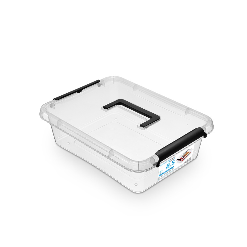 254910-220624-pojemnik_do_przechowywania_orplast_simple_bo-800w Pojemnik do przechowywania MOXOM Simple box, 8,5l, z rączką, transparentny - obrazek 1