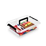 Pojemnik do przechowywania MOXOM Simple box, 8,5l, z rączką, transparentny - obrazek 2
