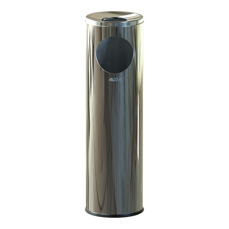 257079-232831-kosz_na_smieci_alda_cigarette_pilar_15l_stal-800w Kosz na śmieci ALDA CIGARETTE PILAR, 15l, stal nierdzewna, srebrny połysk - obrazek 1