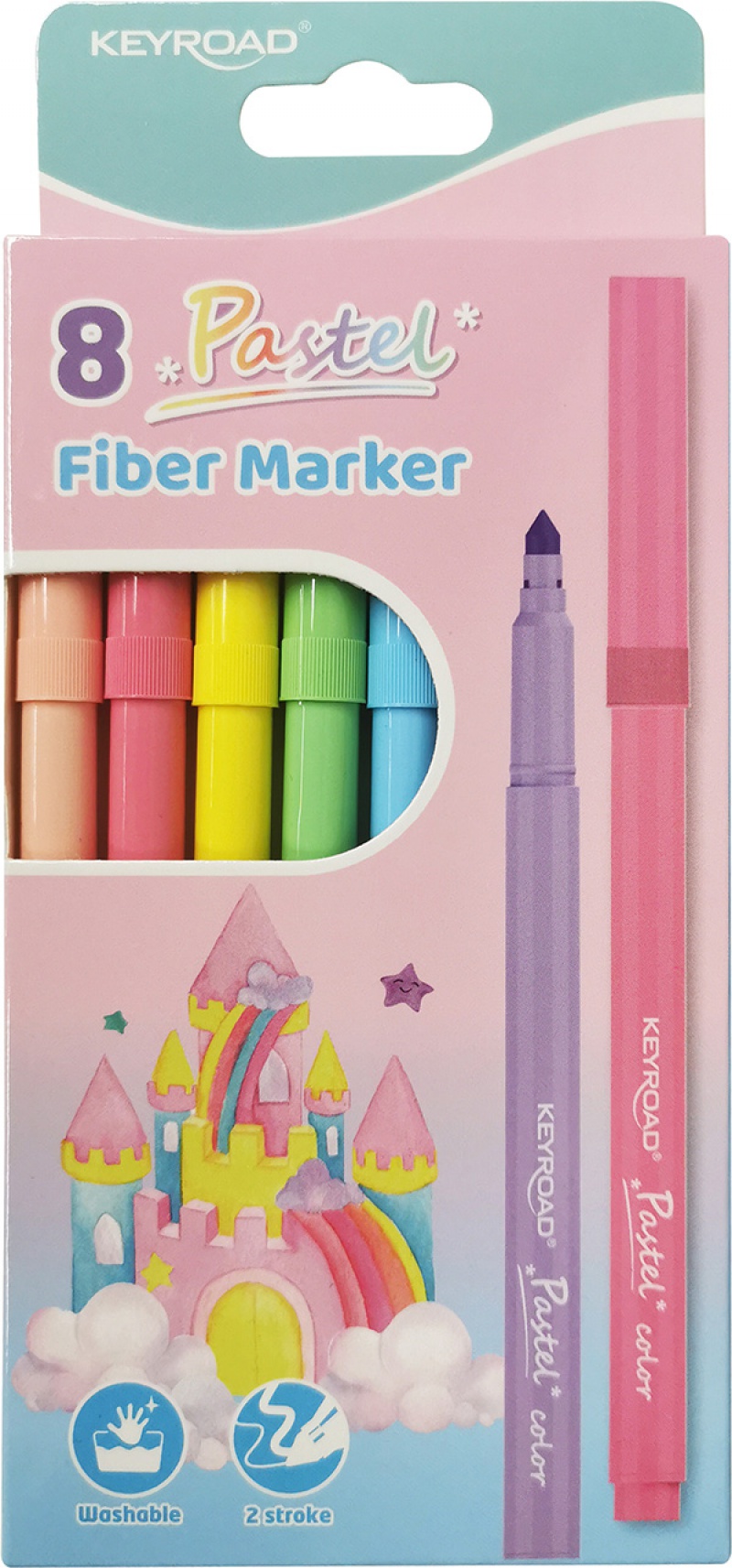 257140-232876-flamastry_keyroad_fiber_marker_8szt_zawieszk-800w Flamastry KEYROAD FIBER MARKER, 8szt, zawieszka, mix kolorów - obrazek 1