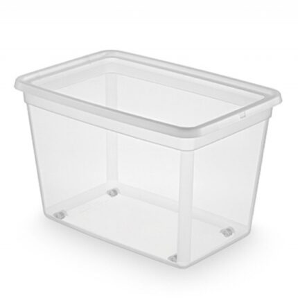 Pojemnik do przechowywania MOXOM Basestore Box, na kółkach, 60l, (580 x 390 x 350mm), transparentny