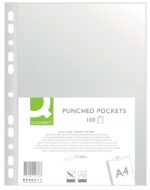 Koszulki na dokumenty Q-CONNECT, PP, A4, krystal, 50mikr., 100szt., transparentna - obrazek 2