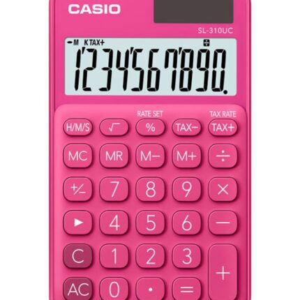 Kalkulator kieszonkowy CASIO SL-310UC-RD-BOX, 10-cyfrowy, 70x118mm, czerwony, box