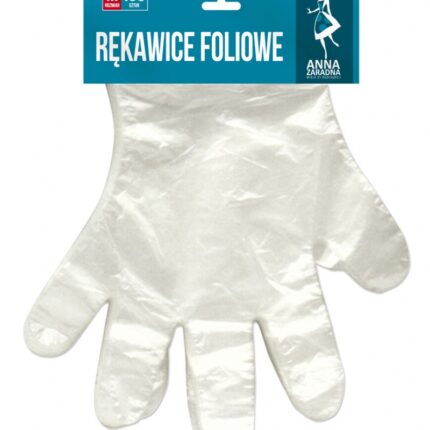 Rękawice foliowe ANNA ZARADNA, rozmiar M, 100 szt. na blistrze, bezbarwne