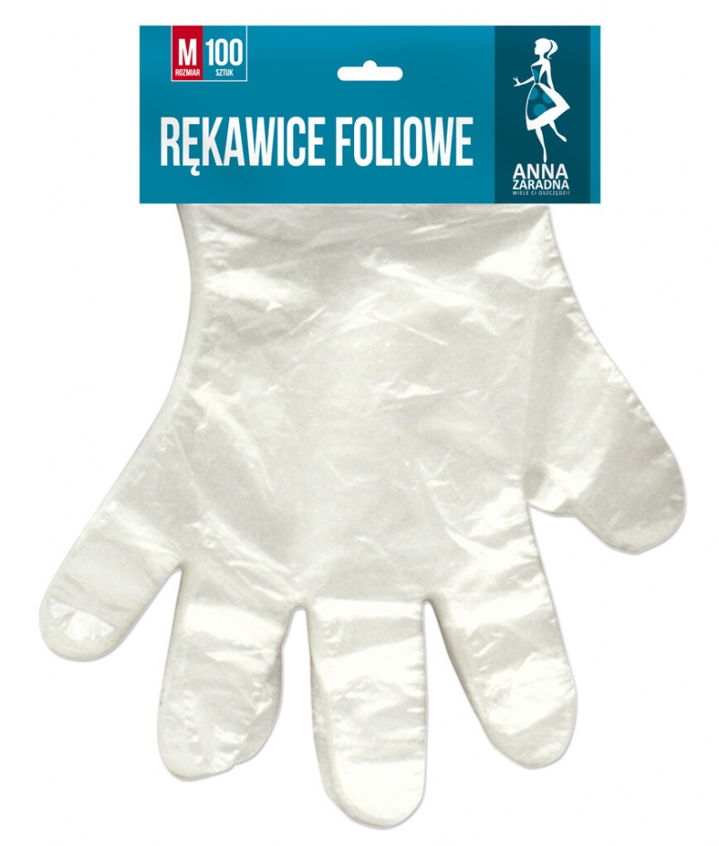 264182-237953-rekawice_foliowe_anna_zaradna_rozmiar_m_100_-800w Rękawice foliowe ANNA ZARADNA, rozmiar M, 100 szt. na blistrze, bezbarwne - obrazek 1