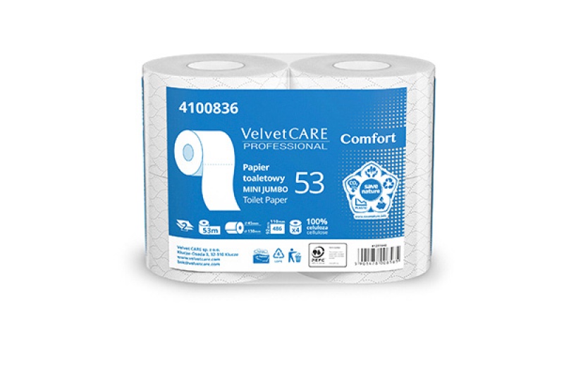 269203-247378-papier_toaletowy_celulozowy_velvet_comfort_2-800w Papier toaletowy celulozowy VELVET Comfort, 2-warstwowy, 486 listków, 4szt., biały - obrazek 1