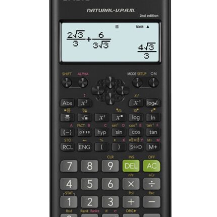 Kalkulator naukowy CASIO FX-82ESPLUS-2, 252 funkcje, 77x162mm, czarny, box