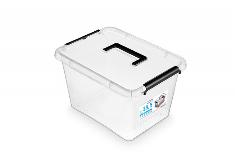 276292-266093-pojemnik_do_przechowywania_orplast_simple_bo-800w Pojemnik do przechowywania MOXOM Simple box, 15,5l, z rączką, transparentny - obrazek 1