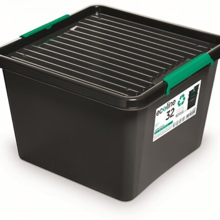 Pojemnik do przechowywania MOXOM EcoLine Box, 32l, na kółkach, czarny