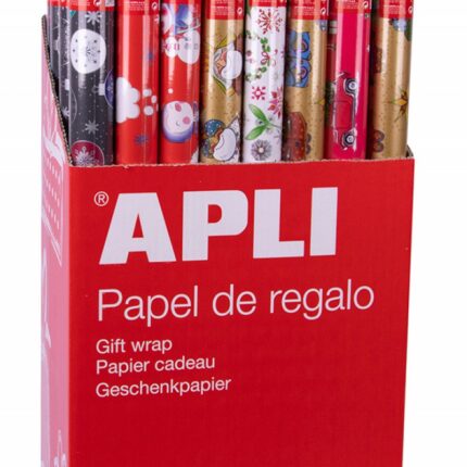 Papier prezentowy APLI, 60 g/m2, 1 szt., 70x200 cm, mix kolorów