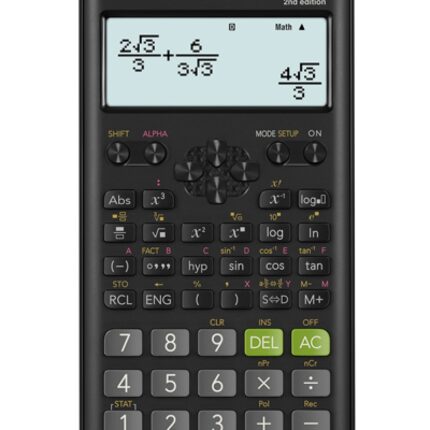 Kalkulator naukowy CASIO FX-350ESPLUS-2-B, 252 funkcje, 77x162mm, czarny
