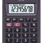 Kalkulator kieszonkowy CASIO HL-4A-B, 8-cyfrowy, 56x87mm, czarny