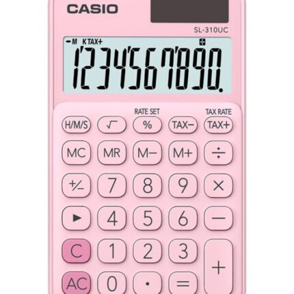 Kalkulator kieszonkowy CASIO SL-310UC-PK-B, 10-cyfrowy, 70x118mm, różowy