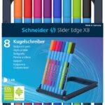 Zestaw długopisów SCHNEIDER Slider Edge, XB, 8 szt., miks kolorów