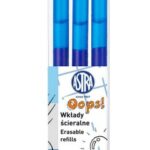 Wkłady wymazywalne 0,6 mm ASTRAPEN OOPS! niebieskie - 3 szt. PET box