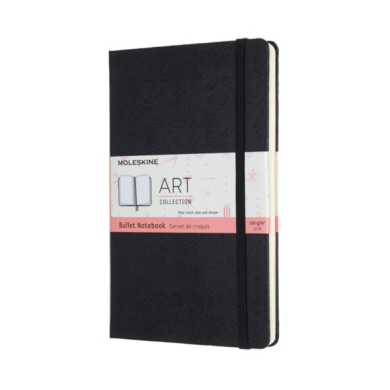 280305-278472-notes_moleskine_l_13x21cm_art_bullet_w_kropk-800w Notes MOLESKINE L (13x21cm) Art Bullet w kropki, twarda oprawa, 160 stron, czarny - obrazek 1