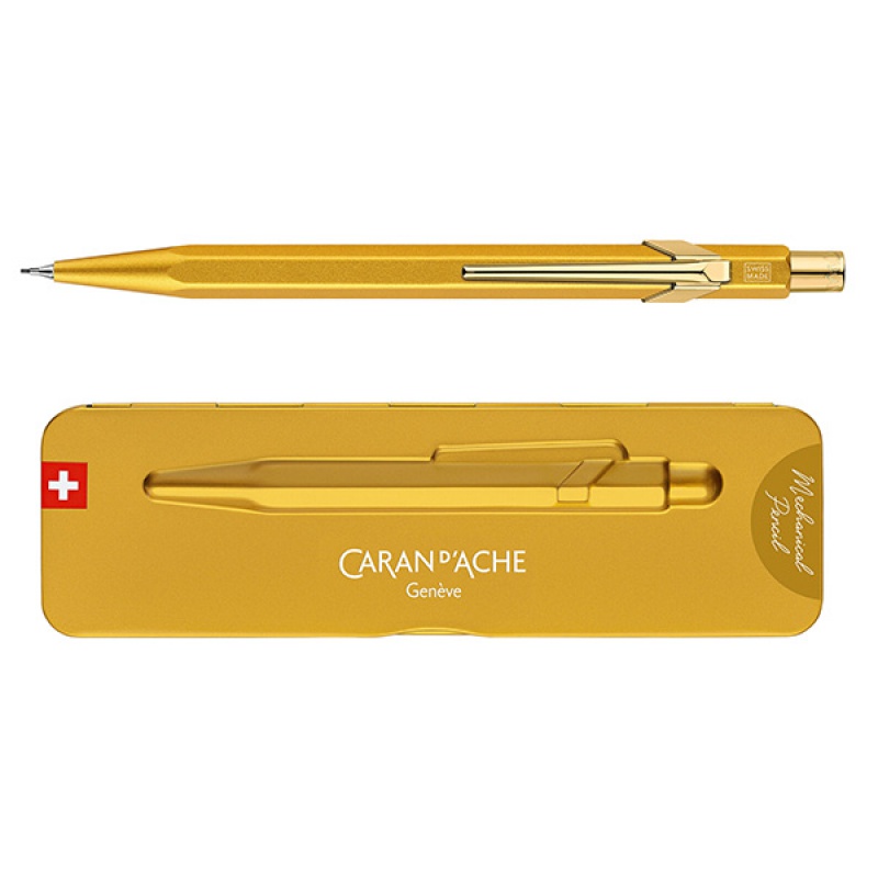282358-284211-olowek_automatyczny_caran_d_ache_844_goldbar-800w Ołówek automatyczny CARAN D'ACHE 844 Goldbar, w pudełku, żółte złoto - obrazek 1
