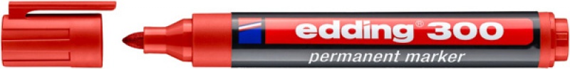 284058-289076-marker_permanentny_a8_e_300_edding_czerwony-800w Marker permanentny A8 e-300 EDDING, czerwony (opakowanie 10 szt.) - obrazek 1