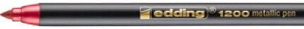 Pisak z cienką końcówką e-1200 EDDING, 1-3mm, metaliczny czerwony