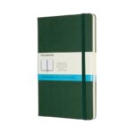 Notes MOLESKINE Classic L (13x21cm) w kropki, twarda oprawa, myrtle green, 240 stron, zielony