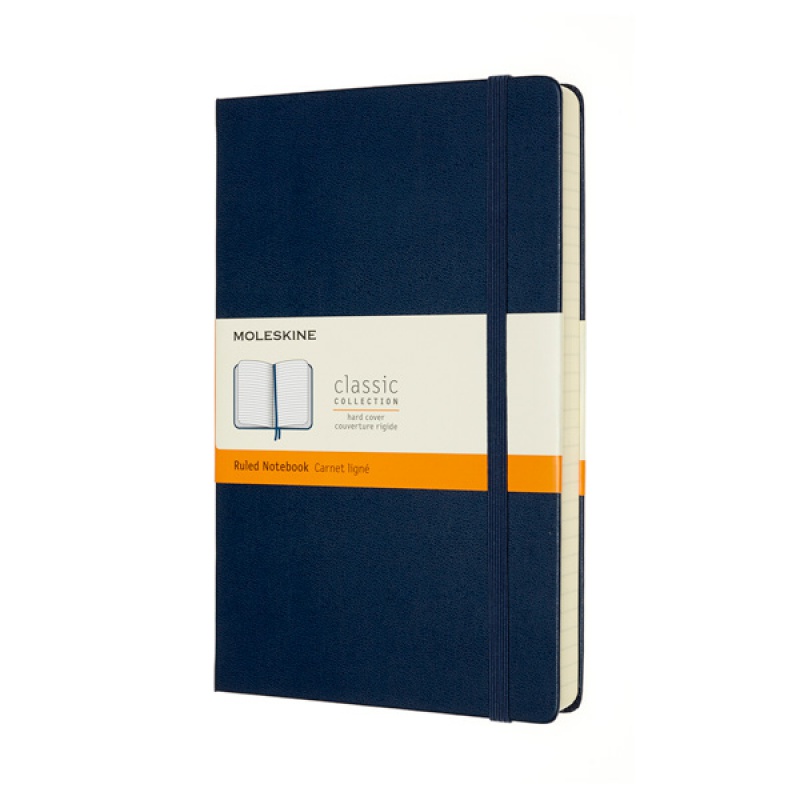 284694-289513-notes_moleskine_classic_l_13x21_cm_w_linie_t-800w Notes MOLESKINE Classic L (13x21 cm) w linie, twarda oprawa, sapphire blue, 400 stron, niebieski - obrazek 1