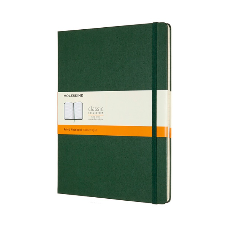 284868-289528-notes_moleskine_classic_xl_19x25cm_w_linie_t-800w Notes MOLESKINE Classic XL (19x25cm) w linie, twarda oprawa, myrtle green, 192 strony, zielony - obrazek 1