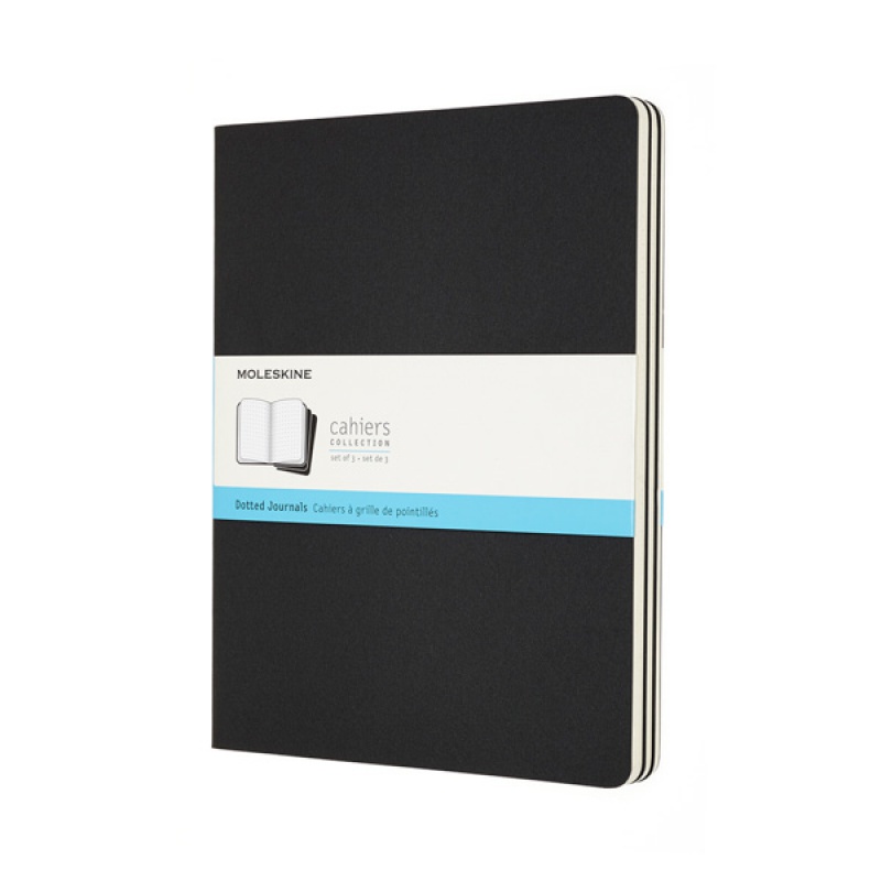 285002-289539-zestaw_3_zeszytow_moleskine_cahier_journals_-800w Zestaw 3 Zeszytów MOLESKINE Cahier Journals XL (19x25cm) w kropki, 120 stron, czarny - obrazek 1