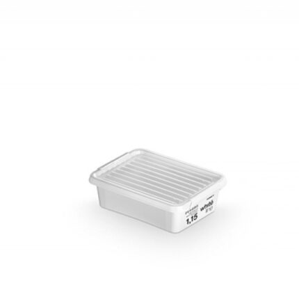 Pojemnik do przechowywania MOXOM, White Line Box, 1,15l, biały
