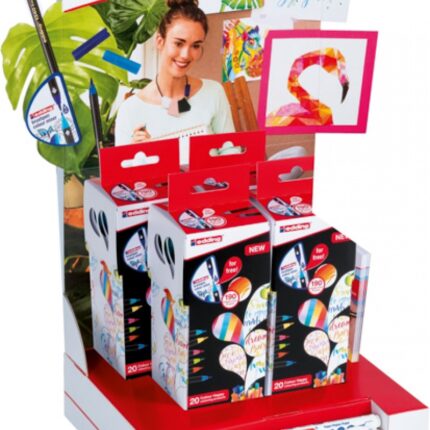 Pisak z końcówką pędzelkową EDDING Colour Happy, display, 7 szt., mix kolorów